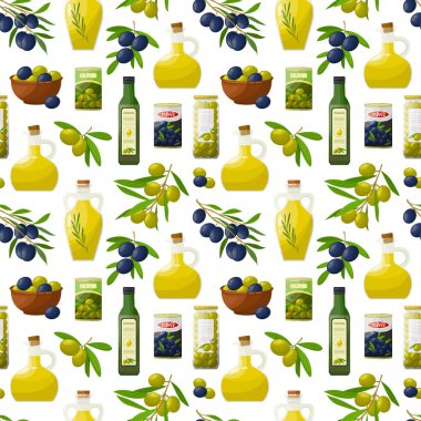 Zeytin ürünleri ile desen