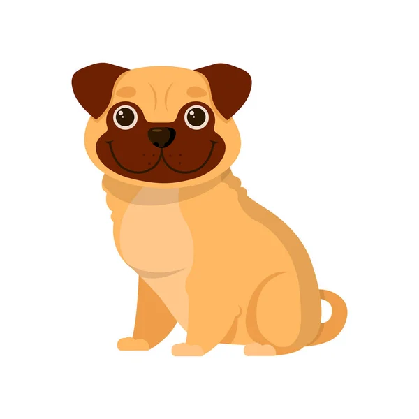 Perro sonriente doméstico — Vector de stock