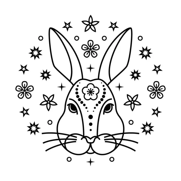 Signe du zodiaque chinois lapin — Image vectorielle