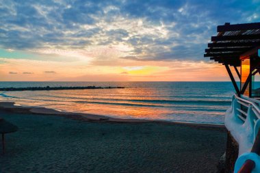 Tenerife Kanarya Adası 'nda Atlantik Okyanusunda Güneş Batıyor