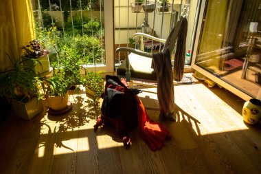 Eski moda oda tasarımlı iç tasarım. Rahat mobilyalar zarif, zengin sandalyeler..