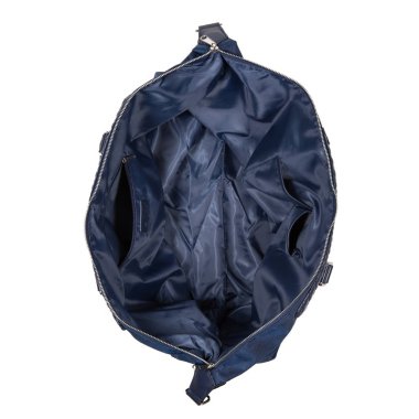 üstten görünüm açık boş seyahat çantası 