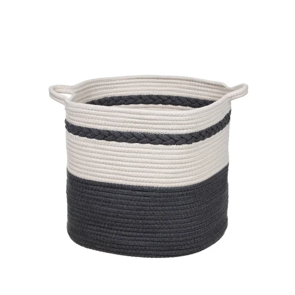 Laundry rope basket isolated — Stock Photo, Image