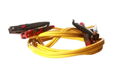 Elektrik kablosu beyaz arkaplanda izole edildi