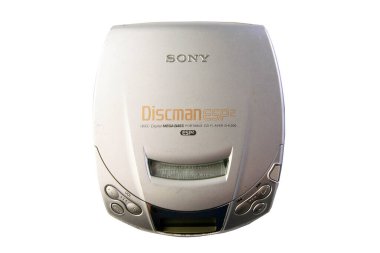 Lake Forest, California - USA - February 14, 2024: Sony Discman ESP2. Discman was Sony's brand name for portable CD players. Portable CD Player. ESP represent Electronic skip protection. Music Player. clipart