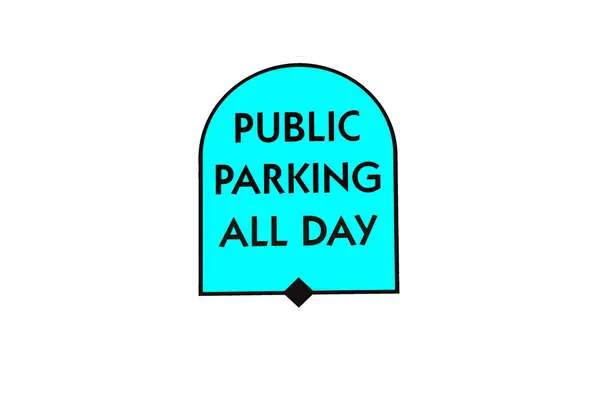 Rue Parking Public Toute Journée Signe Isolé Sur Fond Blanc Images De Stock Libres De Droits