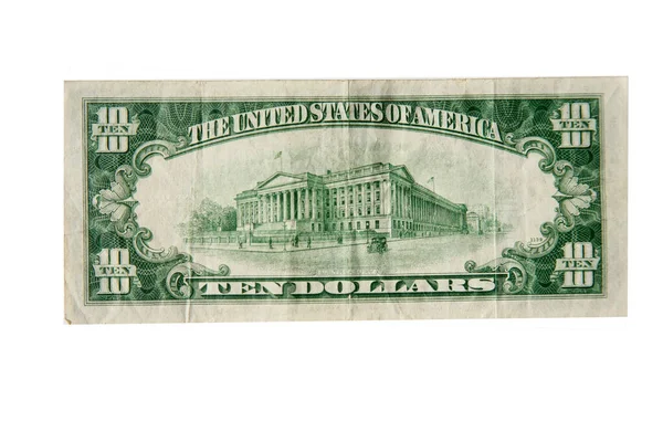Banknot Dolarowy Izolowany Białym Tle Obraz Stockowy