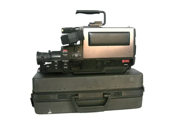 Old Video Camera Box Isolated White Background Stock Image