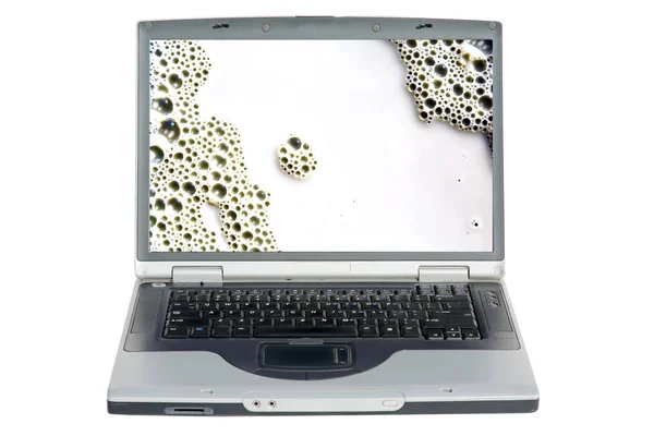 Laptop Monitor Bubbles Screen Stock Picture