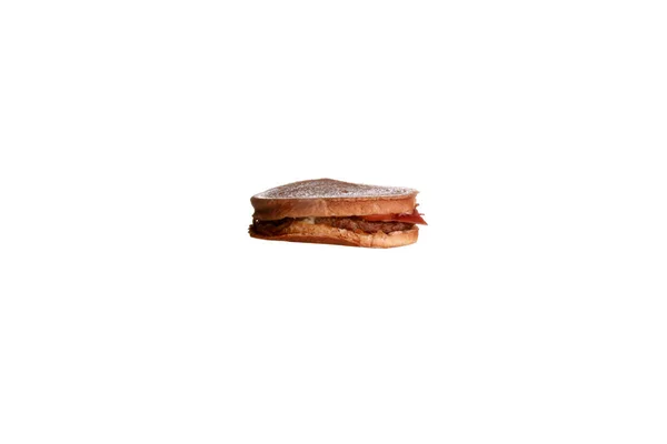 Hamburger Cheese Bacon Isolated White Background — Stock Photo, Image