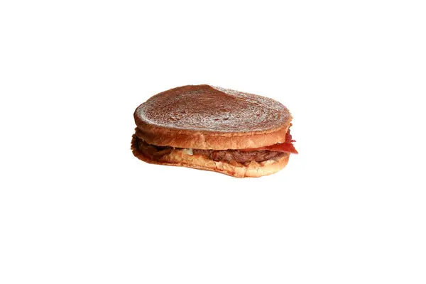 Hamburger Mit Käse Und Speck Isoliert Auf Weißem Hintergrund — Stockfoto