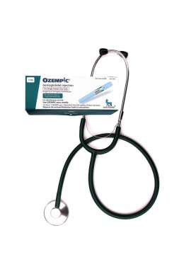 Lake Forest, California - USA - September 19, 2025: Ozempic. Semaglutide Injection. Sterile Ozempic pen. Ozempic, Semaglutide medical device. Diabetes. Obesity treatment. Weight Loss. Weight Loss. 