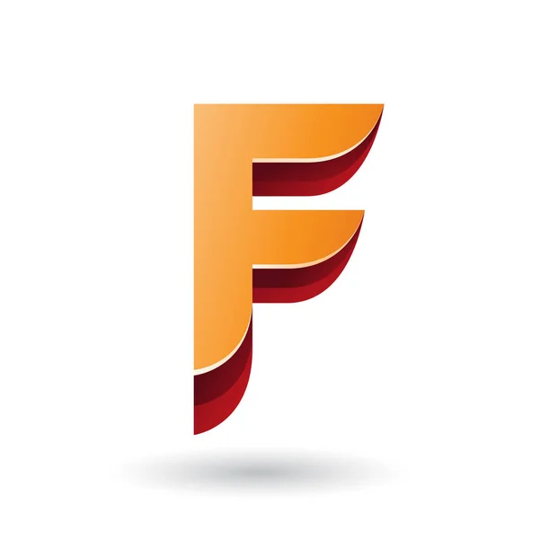 Ilustración Vectorial Icono Naranja Capas Para Letra Aislada Sobre Fondo — Vector de stock
