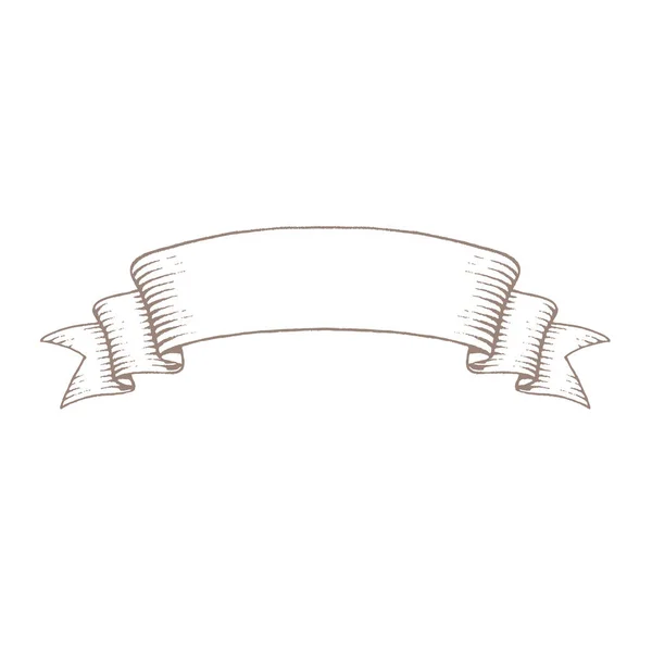 Illustration Brown Vectorized Blæk Skitse Banner Isoleret Hvid Baggrund – Stock-vektor