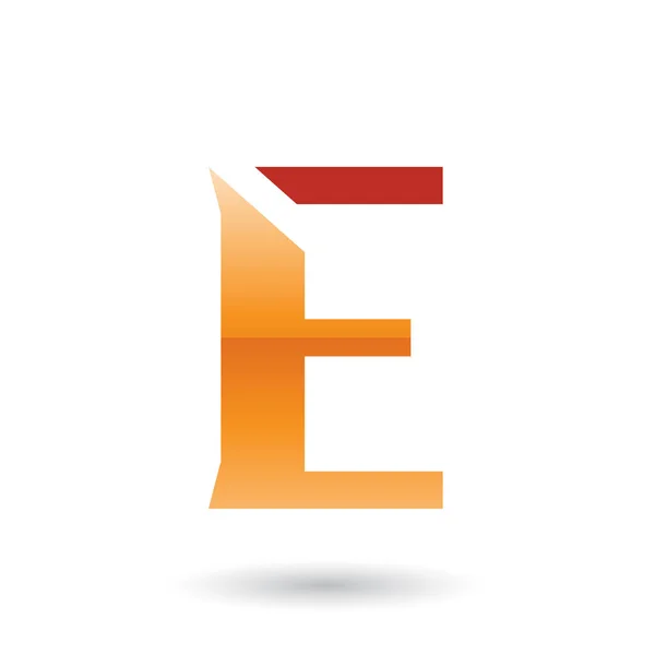 Vector Εικονογράφηση Του Πορτοκάλι Κομμένο Φέτες Γράμμα Απομονωθεί Λευκό Φόντο — Διανυσματικό Αρχείο