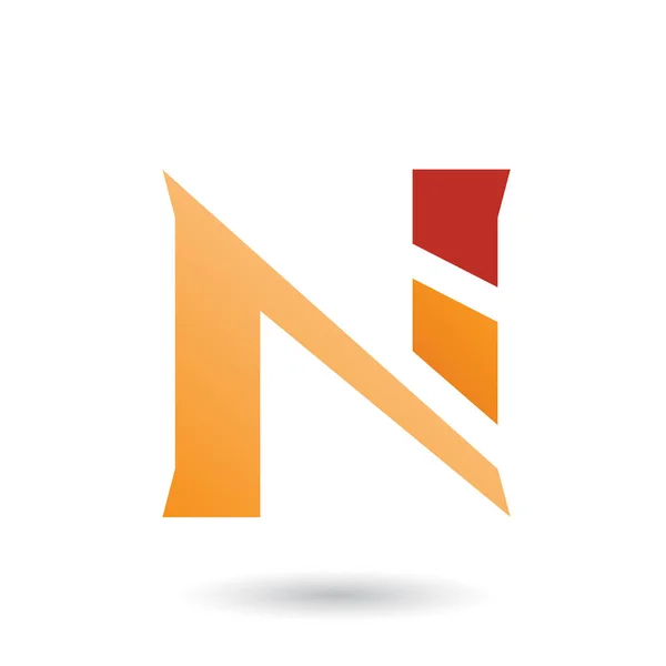 Vektor Illustration Orangefarbener Buchstaben Isoliert Auf Weißem Hintergrund — Stockvektor