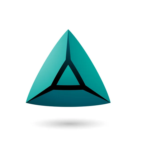 ペルシャグリーンと大胆な3d ピラミッドベクトルイラスト — ストックベクタ