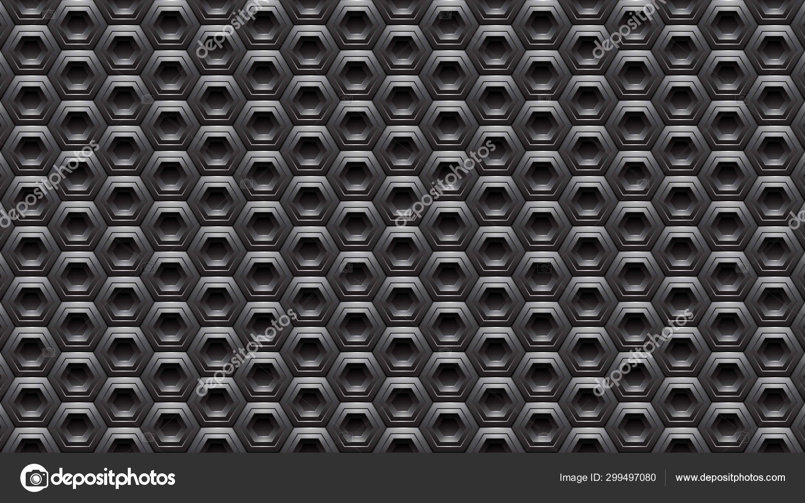 Black Embossed Hexagon Background Vector Illustration Stock Vector by ...