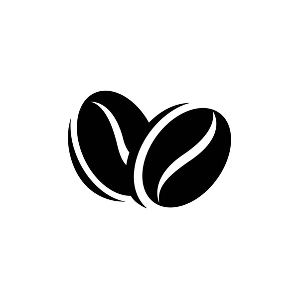 Icono de granos de café negro aislado sobre un fondo blanco Vector Il — Vector de stock
