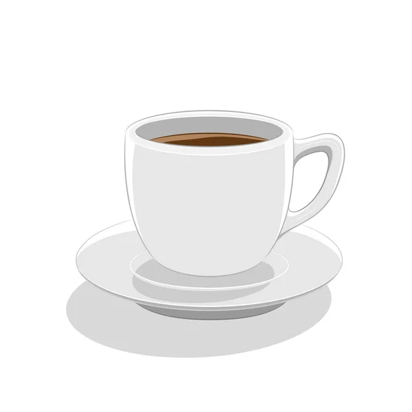 Koffie kopje pictogram op een witte achtergrond vector illustratie — Stockvector