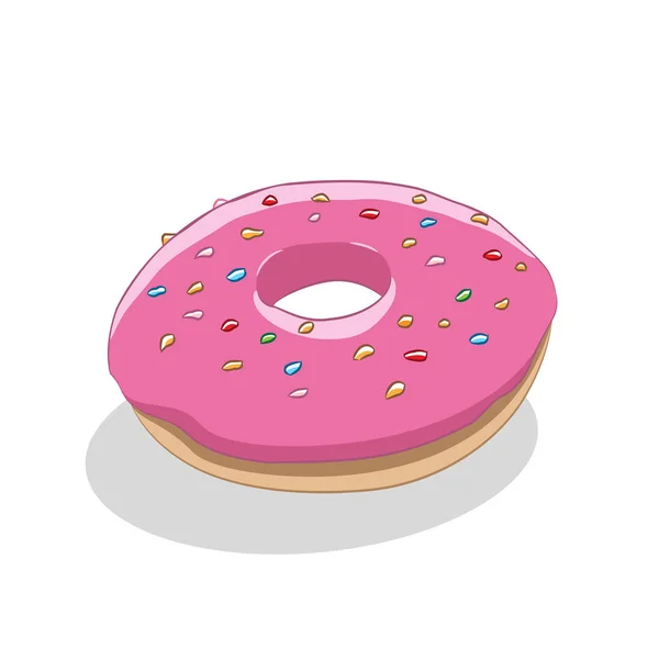 Donut-Symbol auf weißem Hintergrund — Stockvektor