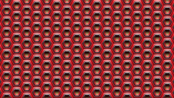 Κόκκινο και μαύρο ανάγλυφο εξάγωνο φόντο διανυσματική απεικόνιση — Διανυσματικό Αρχείο