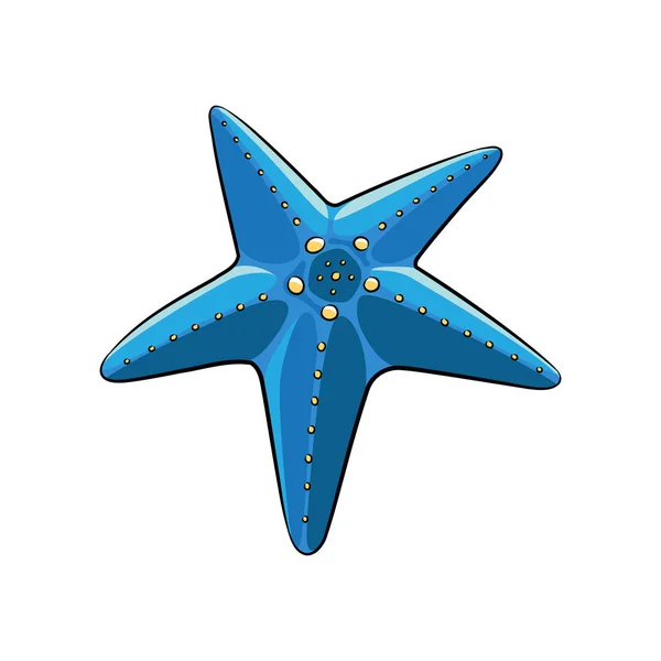Desenhos animados Blue Starfish —  Vetores de Stock