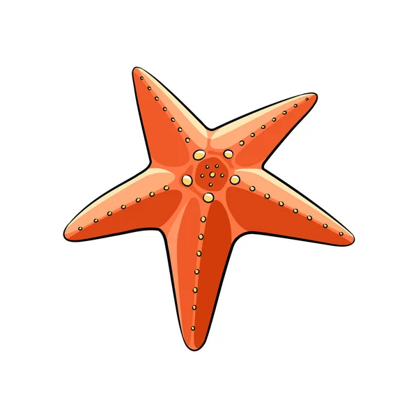 卡通橙色海星 — 图库矢量图片