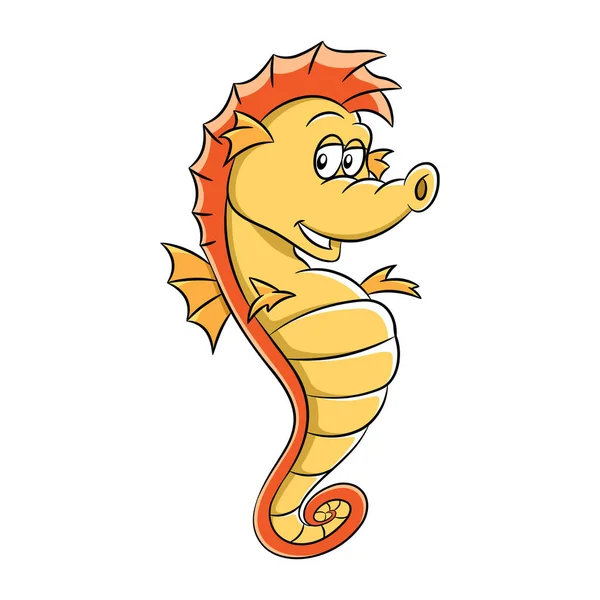 Cartoon seahorse — Stockvector