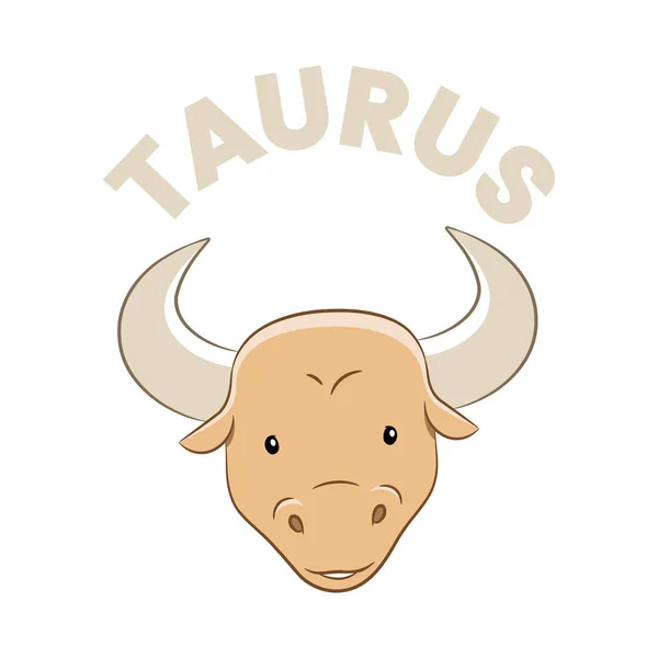 Cartone animato colorato del segno zodiacale del Toro — Vettoriale Stock
