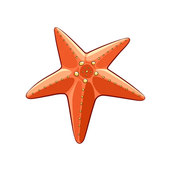 Desenhos animados coloridos Orange Starfish —  Vetores de Stock