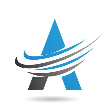 A harfi renkli soyut üçgen simgesi