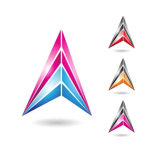 Colorful Abstract Triangle Symbol of Letter A — Stock Photo, Image