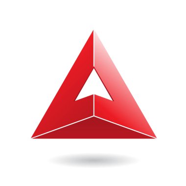 A harfi renkli soyut üçgen simgesi