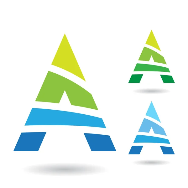 Barevné abstraktní trojúhelník Symbol písmene A — Stock fotografie