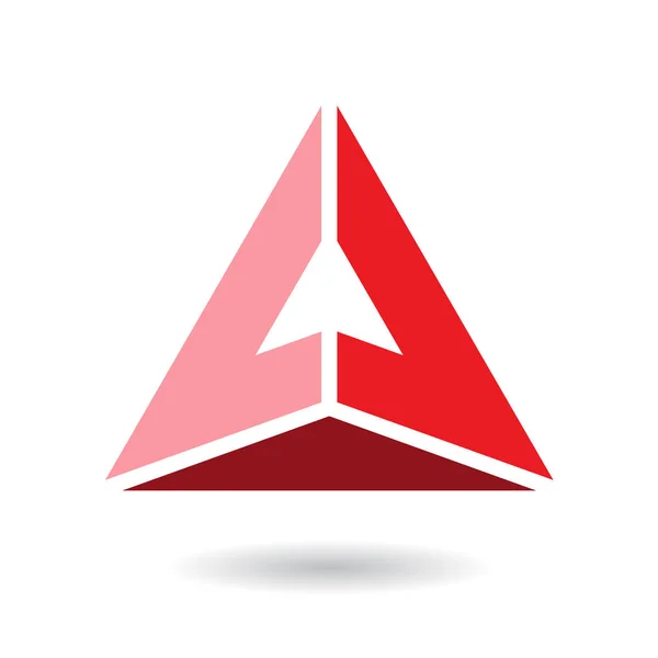 A harfi renkli soyut üçgen simgesi — Stok fotoğraf