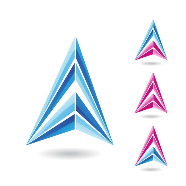 Colorful Abstract Triangle Symbol of Letter A — Stock Photo, Image