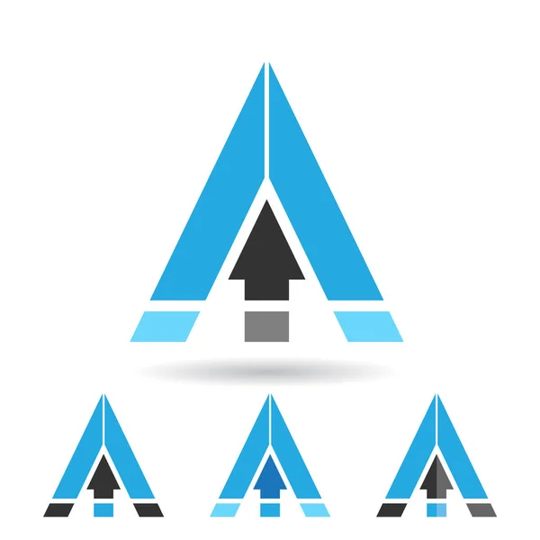 Kolorowa Abstrakcja Triangle Symbol litery A — Zdjęcie stockowe