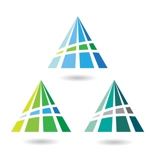 Bunte abstrakte Dreieck Symbol des Buchstabens a — Stockfoto