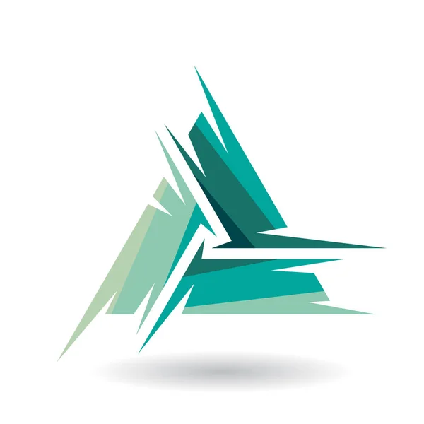 Bunte abstrakte Dreieck Symbol des Buchstabens a — Stockfoto