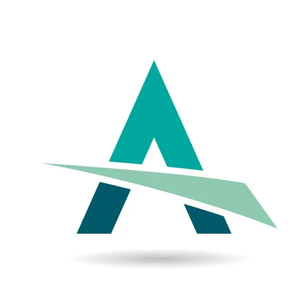 Färgglad abstrakt triangel Symbol för bokstaven A — Stockfoto