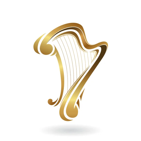 Cartoon Harp Icon — Stock Photo, Image