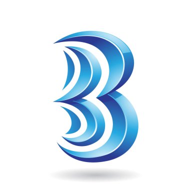 B harfi renkli soyut sembolü