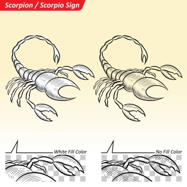 Akrep burç yıldız işareti kroki