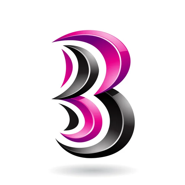 Bunte abstrakte Symbol des Buchstabens b — Stockfoto