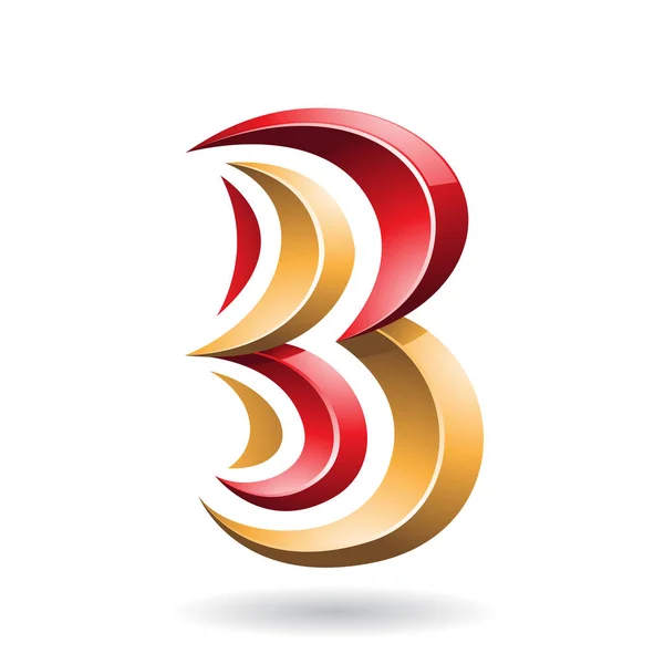Symbole abstrait coloré de la lettre B — Photo