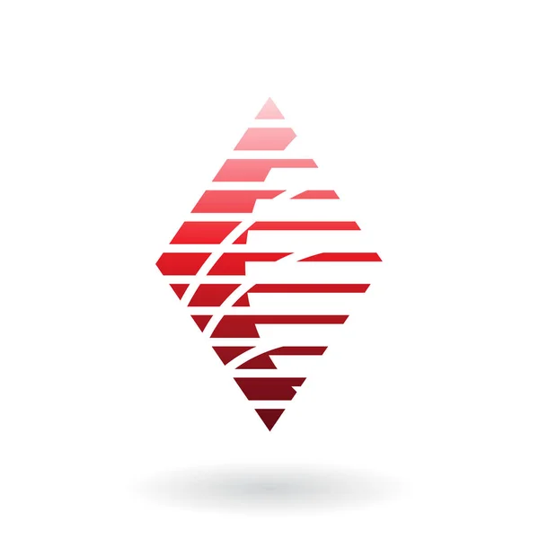 Icono abstracto rayado en forma de diamante — Foto de Stock