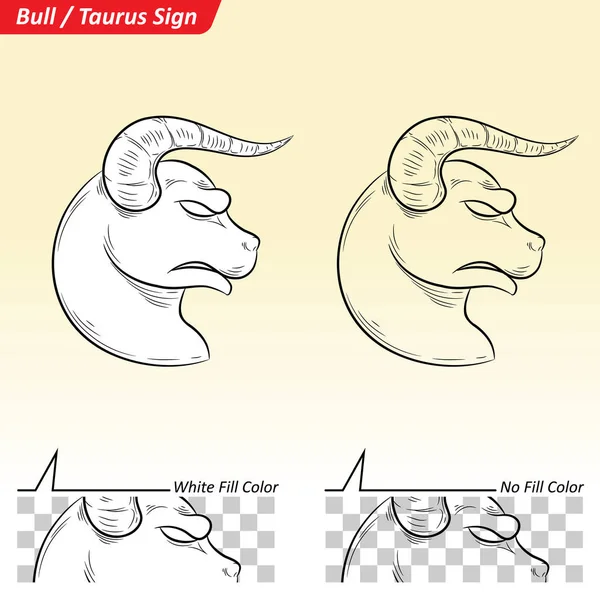 Touro Zodiac Star Sign Sketch — Fotografia de Stock