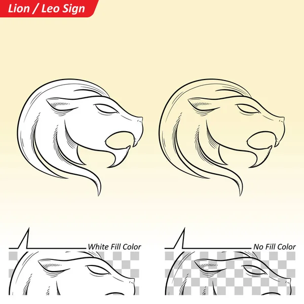Dibujo de signo de zodiaco Leo — Foto de Stock