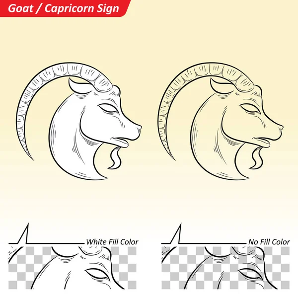 Capricornio Zodíaco Star Sign Sketch — Foto de Stock